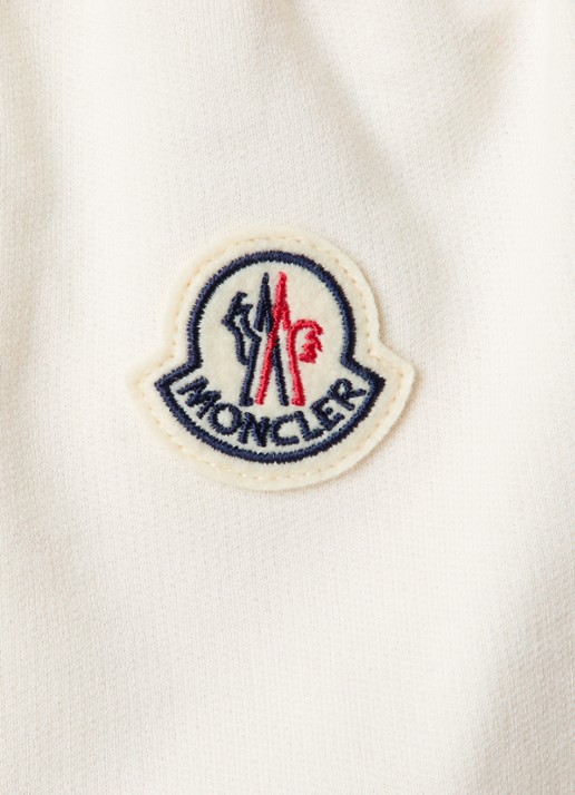 Moncler High waist loose fit korte broek met steekzakken - detail 5 creme