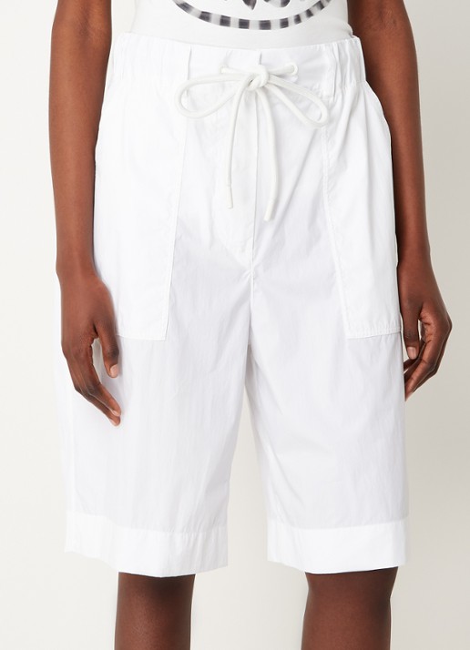 Moncler High waist loose fit korte broek met trekkoord