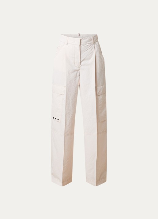 Moncler High waist wide fit cargobroek met logoborduring