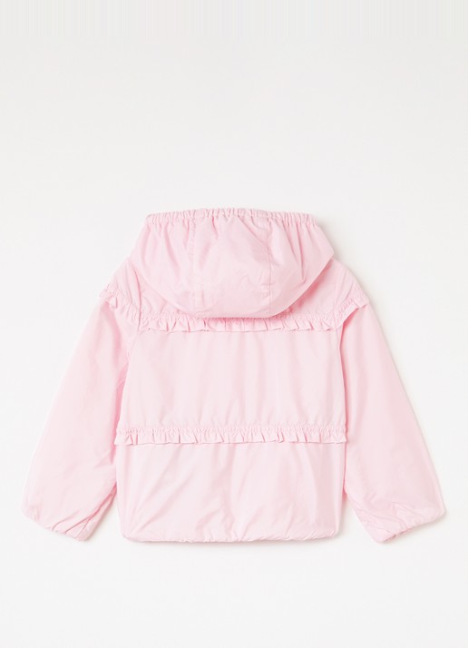 Moncler Hiti windjack met logo - achterkant roze