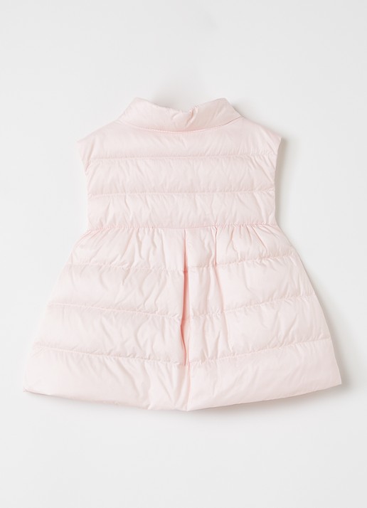 Moncler Hiva gewatteerde bodywarmer met donsvulling en logo - achterkant 3 lichtroze