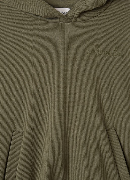 Moncler Hoodie met capuchon - detail 3 bronsgroen