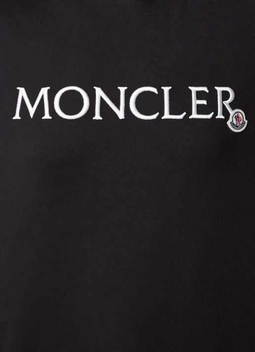 Moncler Hoodie met logoborduring - detail 4 zwart