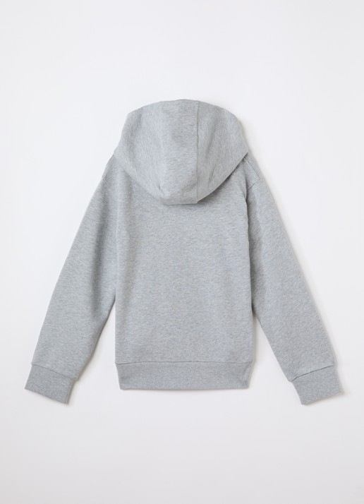 Moncler Hoodie met logoprint - voorkant 3 grijsmele