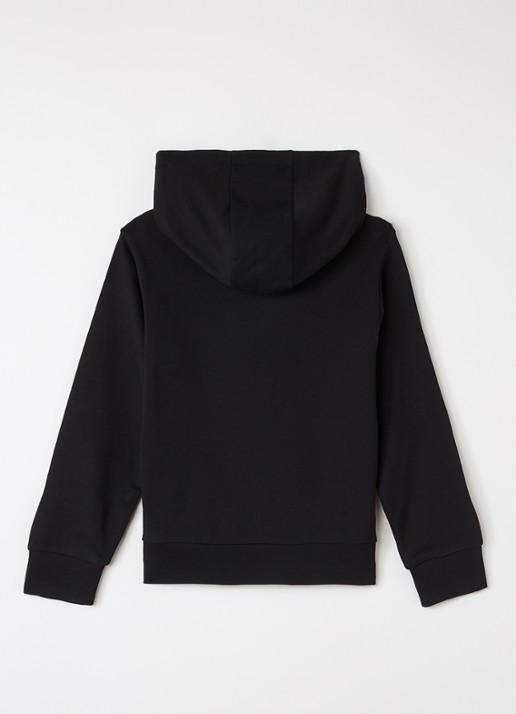 Moncler Hoodie met logoprint - voorkant 2 zwart