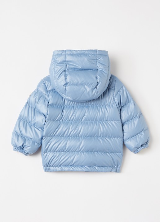 Moncler Icarus puffer jack met donsvulling - achterkant staalblauw