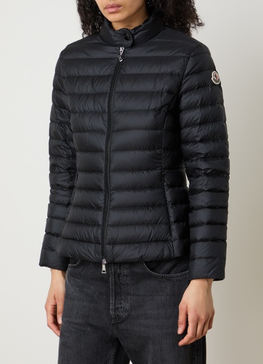Moncler Igelle gewatteerd jack met donsvulling en ritszakken - detail zwart