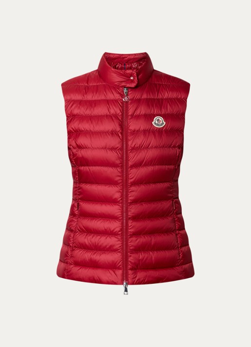 Moncler Igens gewatteerde bodywarmer met donsvulling - voorkant 5 rood