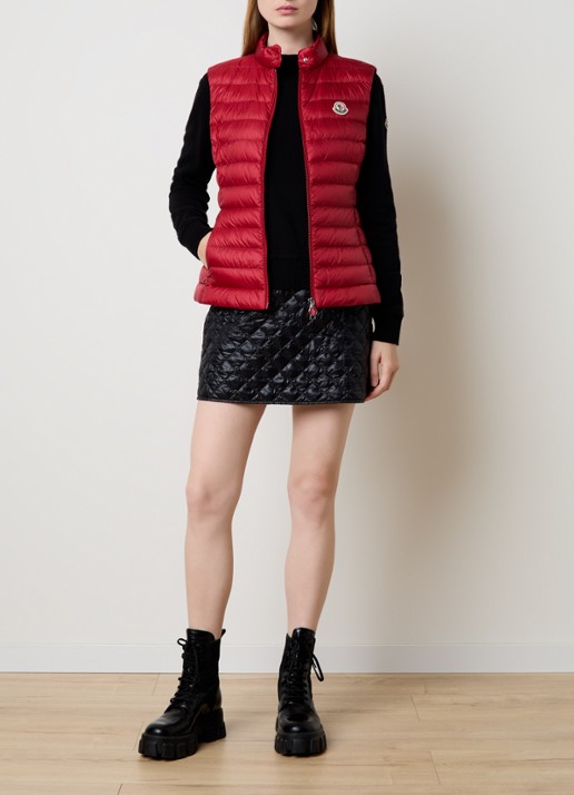 Moncler Igens gewatteerde bodywarmer met donsvulling - voorkant 6 rood