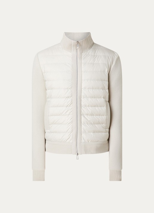 Moncler Jack met donsvulling en steekzakken - voorkant 2 ivoor