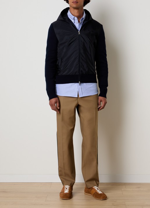 Moncler Jack met ritszakken en logo - voorkant 6 donkerblauw