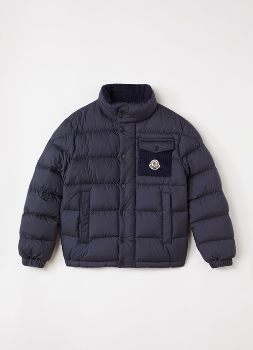 Moncler Jarek pufferjack met donsvulling - voorkant 2 donkerblauw