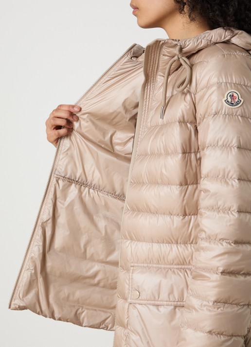 Moncler Jasmin gewatteerde parka met donsvulling en klepzakken - detail 2 beige