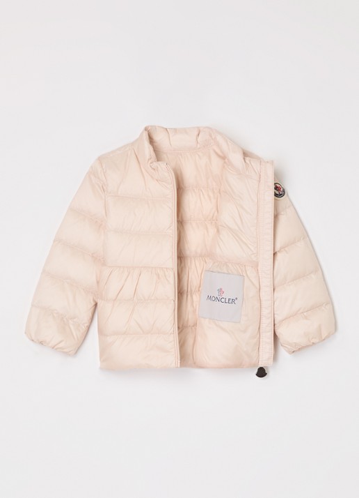 Moncler Joelle puffer jack met donsvulling - voorkant 2 lichtroze