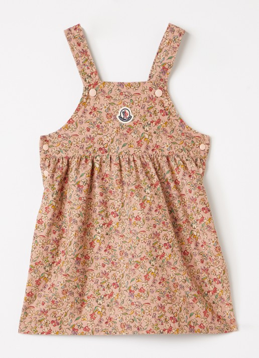 Moncler Jurk met bloemenprint - voorkant roze