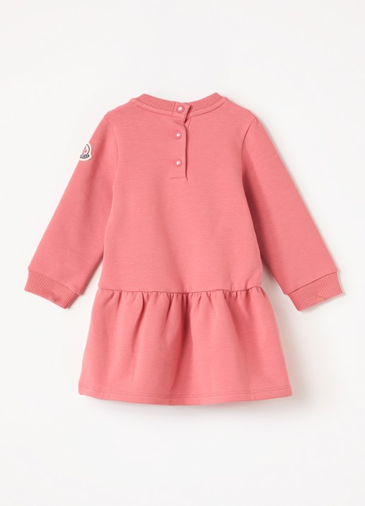 Moncler Jurk met print - voorkant 2 koraalrood