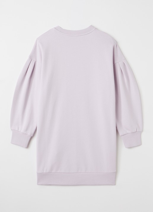 Moncler Jurk van sweatstof met logoborduring - voorkant 3 lichtpaars