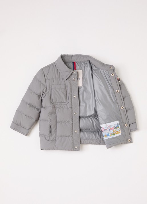 Moncler Kaelen gewatteerd jack met donsvulling - voorkant 2 grijs