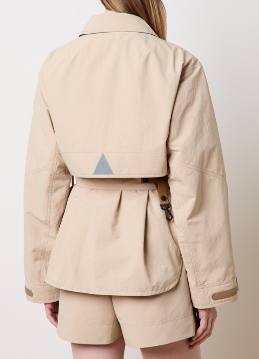 Moncler Kaeng jack met ceintuur - achterkant 6 beige