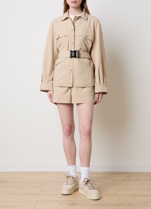 Moncler Kaeng jack met ceintuur - voorkant 5 beige