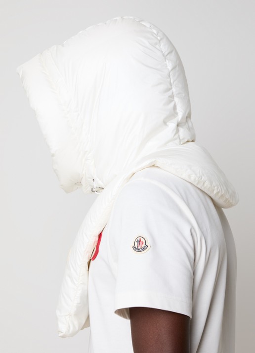 Moncler Kraag met capuchon en donsvulling - detail 2 wit