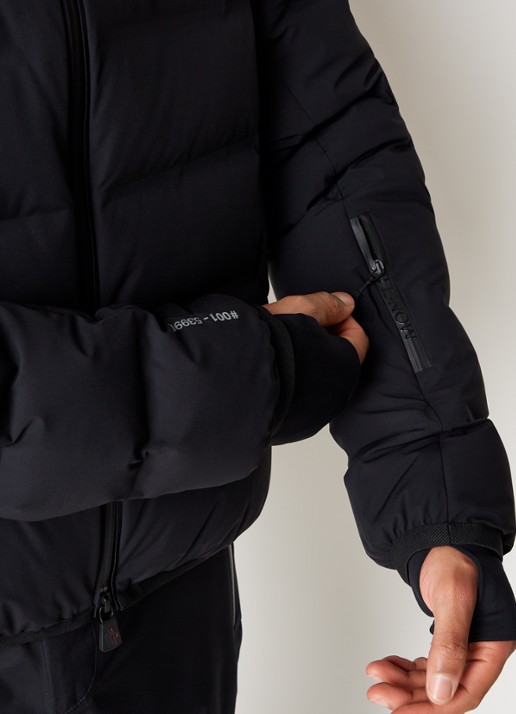 Moncler Lagorai ski-jas met donsvulling en capuchon - detail 5 zwart