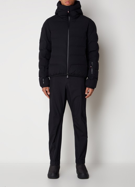 Moncler Lagorai ski-jas met donsvulling en capuchon - voorkant 2 zwart