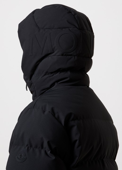 Moncler Languedoc puffer jack met donsvulling en capuchon - detail 2 zwart
