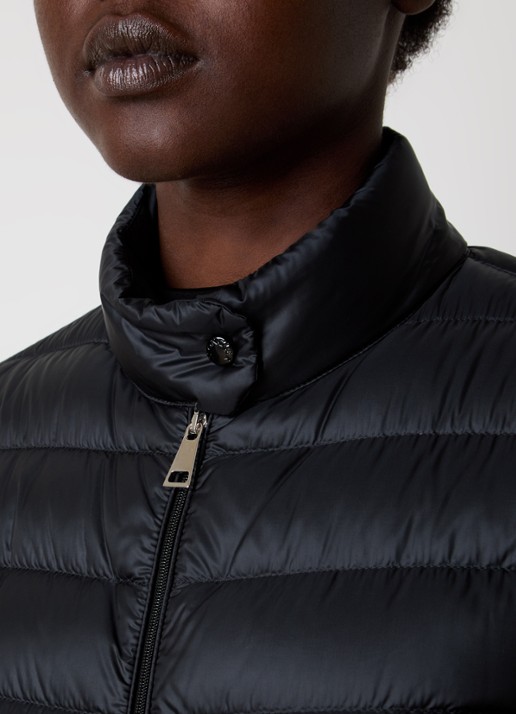 Moncler Lans gewatteerde jas met donsvulling en klepzakken - detail 4 zwart