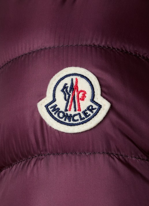 Moncler Lans gewatteerde jas met donsvulling en klepzakken - detail 5 bordeauxrood