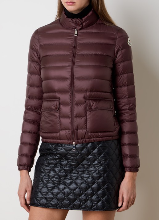 Moncler Lans gewatteerde jas met donsvulling en klepzakken - detail 6 bordeauxrood