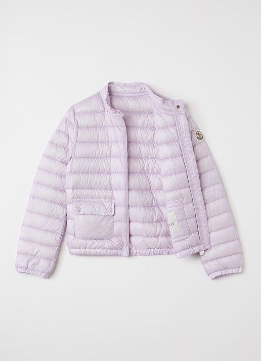 Moncler Lans puffer jack met donsvulling - voorkant 2 lichtpaars