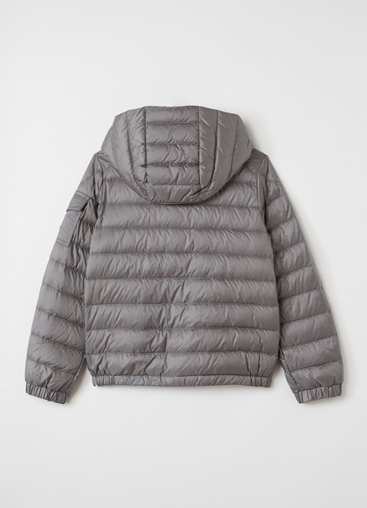 Moncler Lauros puffer jack met capuchon - achterkant 3 grijs
