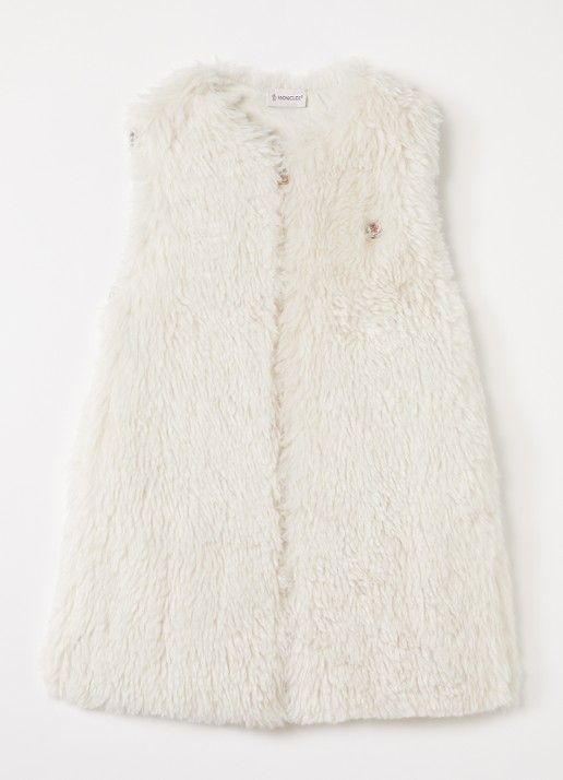 Moncler Longline bodywarmer van imitatiebont