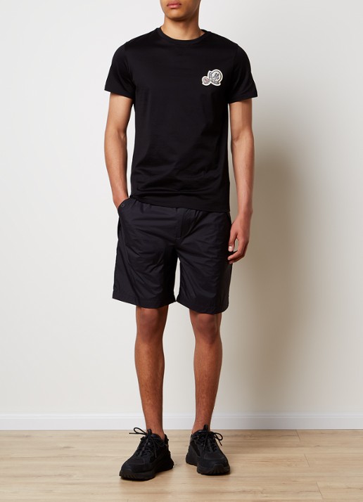 Moncler Loose fit korte broek met steekzakken - voorkant 3 zwart