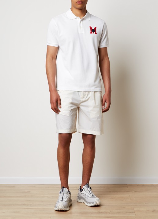 Moncler Loose fit korte broek met steekzakken - voorkant 3 creme
