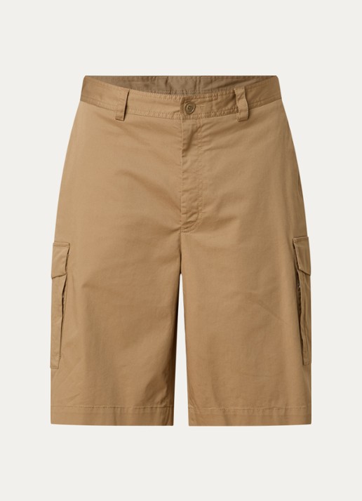 Moncler Loose fit korte cargobroek met steekzakken - voorkant 4 camel