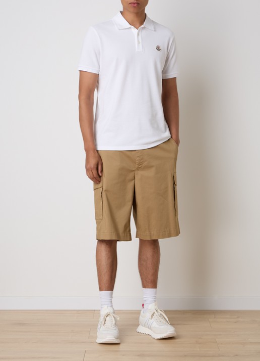 Moncler Loose fit korte cargobroek met steekzakken - voorkant 5 camel
