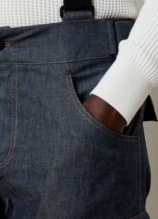 Moncler Loose fit skibroek met klepzakken - detail 7 indigo
