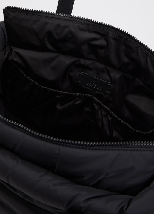 Moncler Luiertas met leren details en logo - detail 3 zwart