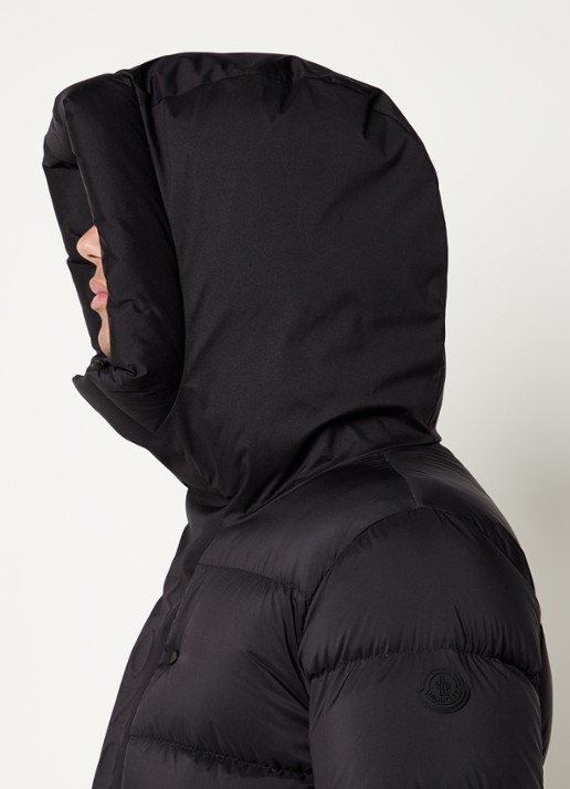 Moncler Madeira puffer jack met donsvulling en logo - detail 5 zwart