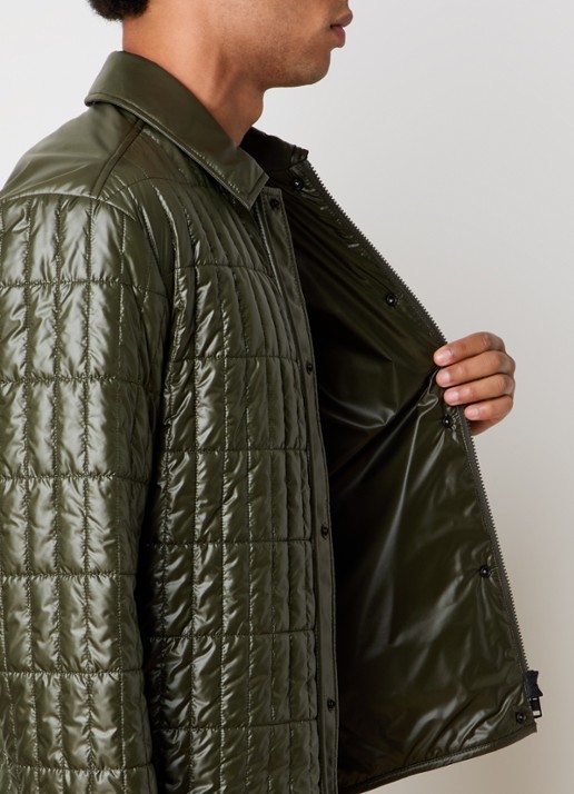 Moncler Madiere quilted jack met ritszakken - detail 2 bronsgroen