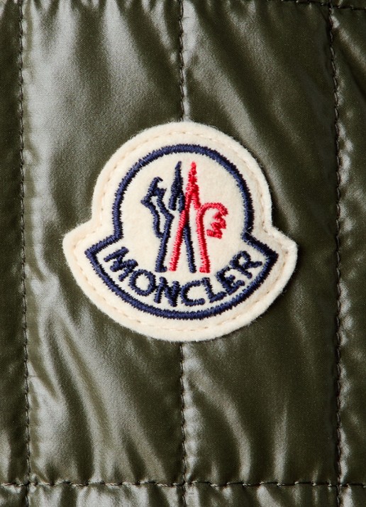 Moncler Madiere quilted jack met ritszakken - detail 3 bronsgroen