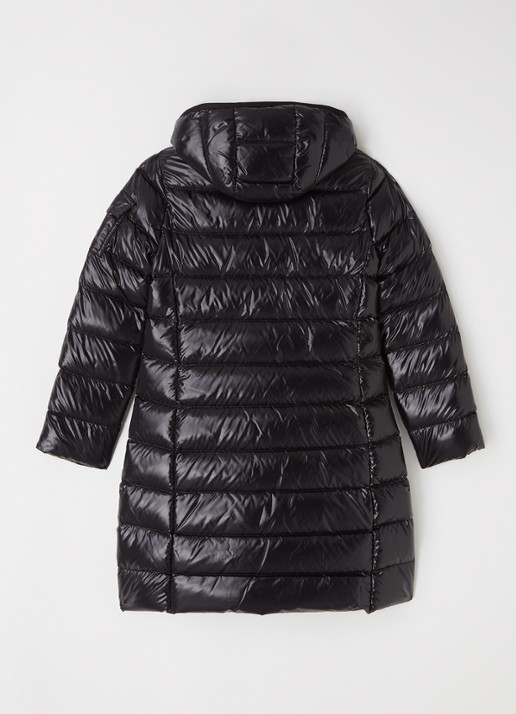 Moncler Maglia gewatteerde jas met donsvulling en afneembaar capuchon - achterkant zwart