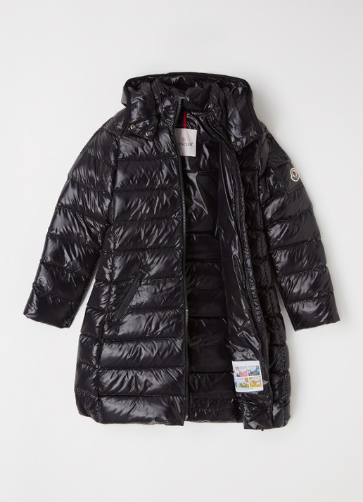 Moncler Maglia gewatteerde jas met donsvulling en afneembaar capuchon - voorkant 3 zwart