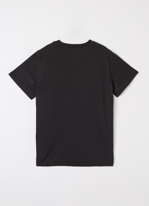 Moncler Maglia T-shirt met logoprint - voorkant 2 zwart