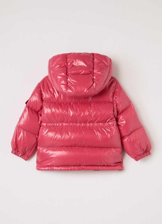 Moncler Maire puffer jack met donsvulling  - achterkant 4 koraalrood