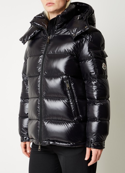Moncler Maire puffer jas met donsvulling en afneembare capuchon - detail 5 zwart