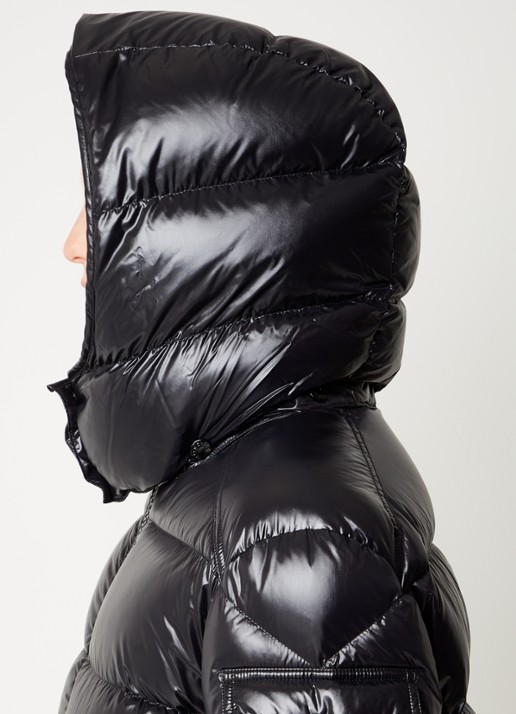 Moncler Maire puffer jas met donsvulling en afneembare capuchon - detail 6 zwart