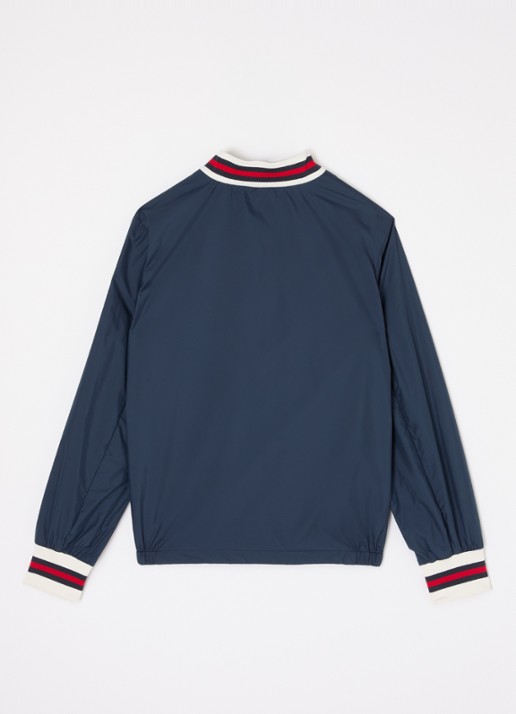 Moncler Maki bomberjack met steekzakken - achterkant donkerblauw
